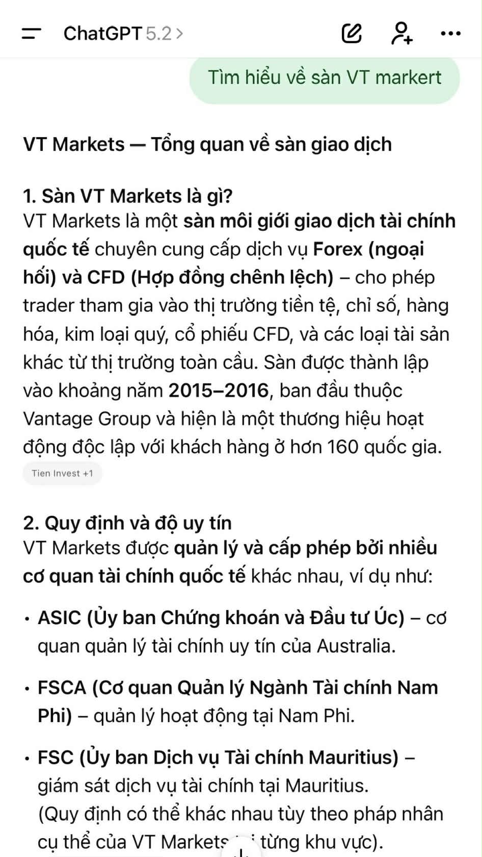 VT Markets ChatGPT